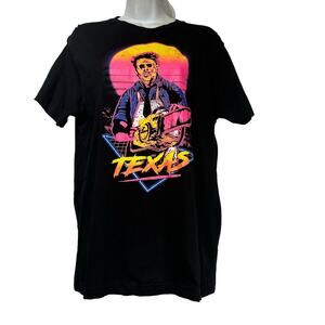 Tee no Evil Texas Chainsaw black short sleeve shirt Size M